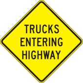 Lane Guidance Sign: Trucks Entering Highway