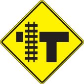 Traffic Sign: Parallel Railroad Crossing (T-Intersection)