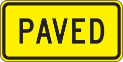 Surface & Driving Conditions Sign: Paved