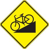 Bicycle & Pedestrian Sign: Hill