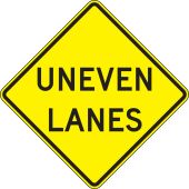 Surface & Driving Conditions Sign: Uneven Lanes