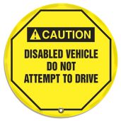 ANSI Caution Safety Steering Wheel Cover: Disabled Vehicle Do Not Attempt To Drive