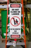 Bilingual Ladder Shield™ Kit OSHA Danger: Do Not Climb On Ladder