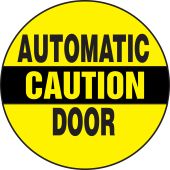 Caution Safety Label: Automatic Door