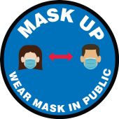 Safety Label: Mask Up Wear Your Mask In Public Places
