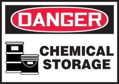 OSHA Danger Safety Label: Chemical Storage