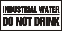 Safety Label: Industrial Water - Do Not Drink