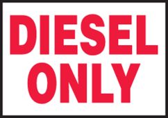 Safety Label: Diesel Only