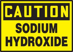 OSHA Caution Safety Label: Sodium Hydroxide