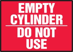 Chemical & Hazardous Material Label: Empty Cylinder - Do Not Use