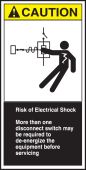 ANSI Caution CEMA Label: Risk Of Electrical Shock