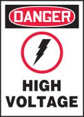 OSHA Danger Safety Label: High Voltage-Graphic