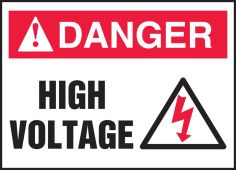 ANSI Danger Electrical Safety Label: High Voltage