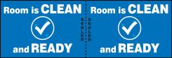 Door Seal Label: Room Is Clean And Ready
