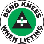 Hard Hat Stickers: Bend Knees When Lifting