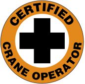 Hard Hat Stickers: Certified Crane Operator