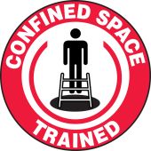 Hard Hat Stickers: Confined Space Trained