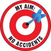 Hard Hat Stickers: My Aim: No Accidents