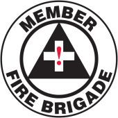 Hard Hat Stickers: Member Fire Brigade