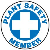 Hard Hat Stickers: Plant Safety Member