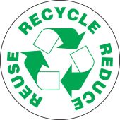 Hard Hat Stickers: Recycle, Reduce, Reuse