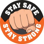 Hard Hat Stickers: Stay Strong Stay Safe