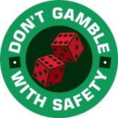 Hard Hat Stickers: Don't Gamble With Safety