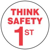 Hard Hat Stickers: Think Safety First
