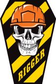 Hard Hat Stickers: Rigger