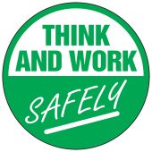 Hard Hat Stickers: Think And Work Safely