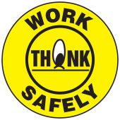 Hard Hat Stickers: Think - Work Safely