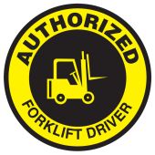 Hard Hat Stickers: Authorized Forklift Driver
