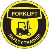 Hard Hat Stickers: Forklift Safety Trained