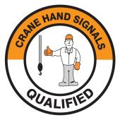 Hard Hat Stickers: Crane Hand Signals Qualified