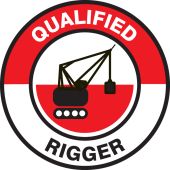 Hard Hat Stickers: Qualified Rigger