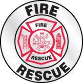 Emergency Response Reflective Helmet Sticker: Fire Rescue No. 2