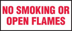 Safety Label: No Smoking Or Open Flames