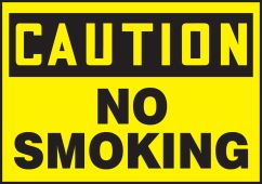 OSHA Caution Safety Label: No Smoking