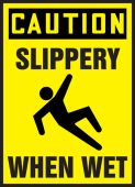OSHA Caution Safety Label: Slippery When Wet