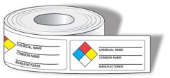 NFPA Diamond Identifier Roll Labels: Common Chemical Identifier