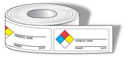 NFPA Diamond Identifier Roll Labels: Chemical Identifier
