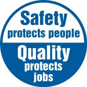 Hard Hat Stickers: Safety Protects People, Quality Protects Jobs