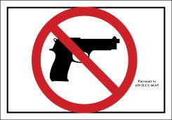 No Firearms- Safety Sign