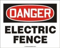 OSHA Danger Safety Sign: Electric Fence