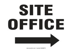Safety Sign: Site Office (Right Arrow)