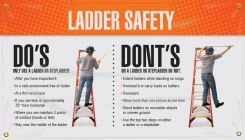 Motivational Banner: Ladder Safety Do's - Dont's