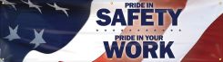 Motivational Banner: Pride In Safety - Pride In Your Work