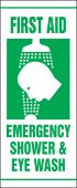 First Aid Safety Banner: Emergency Shower & Eye Wash