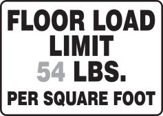 Semi-Custom Safety Sign: Floor Load Limit __ LBS. Per Square Foot
