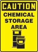 OSHA Caution Safety Sign: Chemical Storage Area
